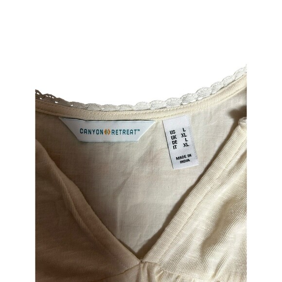 Canyon Retreat Long Sleeve Ivory Embroidered Womens Lg Cottagecore Whimsical - Picture 6 of 10